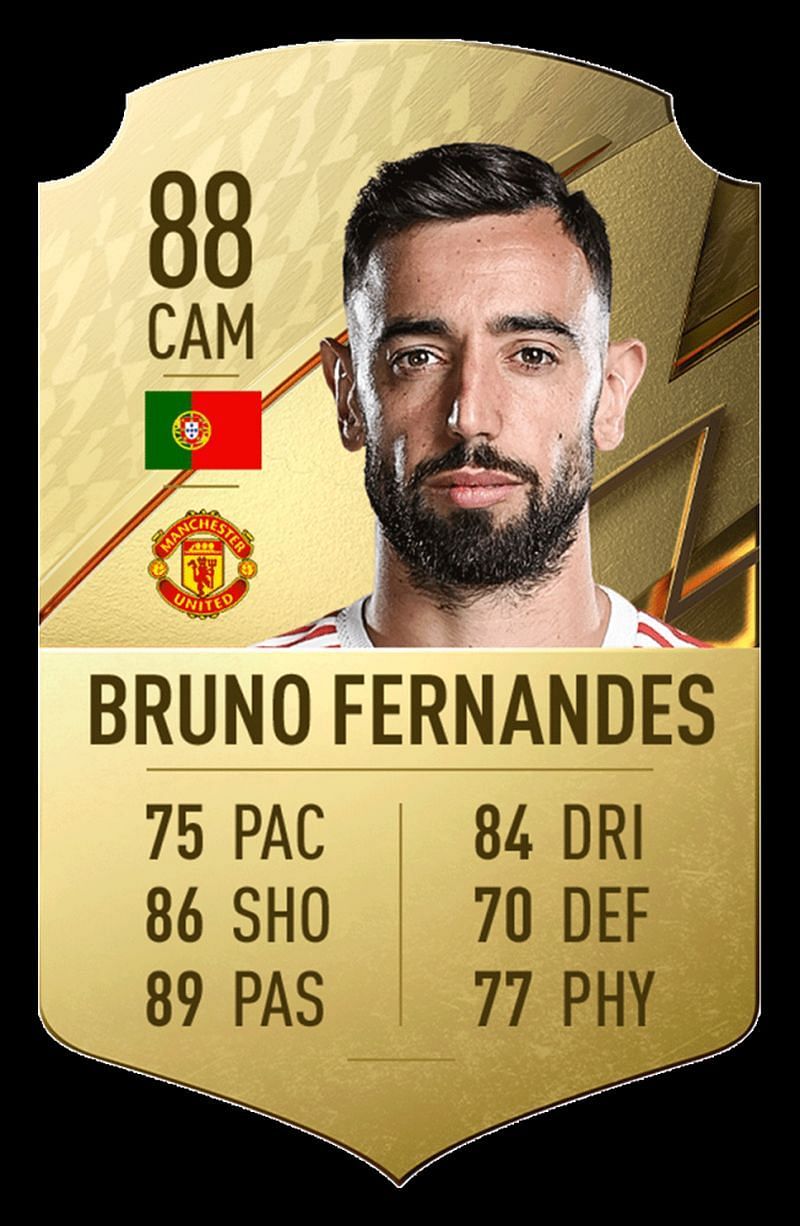 Bruno Fernandes might be Manchester United&#039;s most influential signing for years (Image via EA Sports - FIFA 22)
