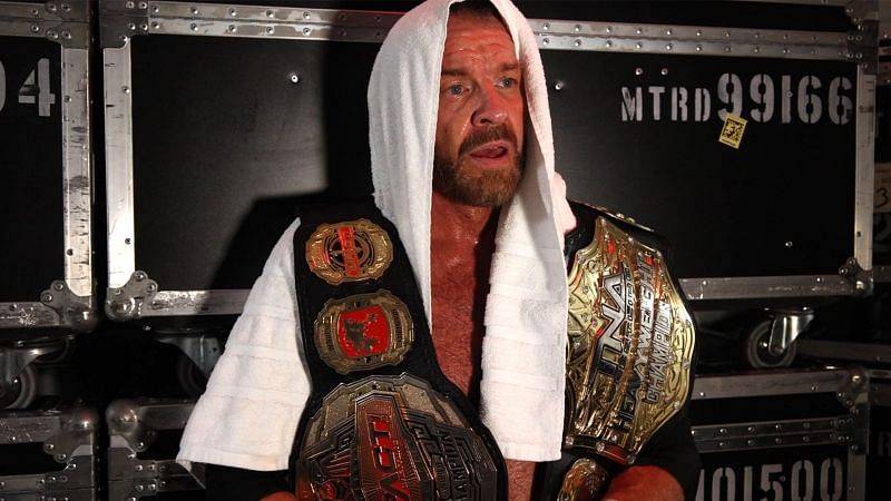 Credit: Impact Wrestling &brvbar; Christian Cage holds the Impact World Title