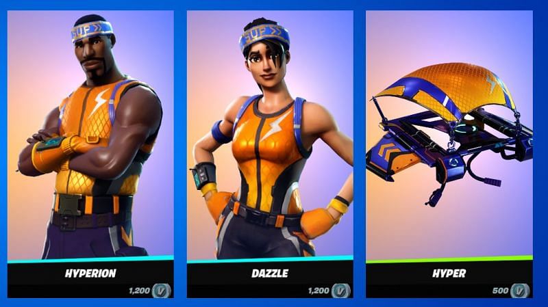 Hyperion and Dazzle are finally back in the item shop!(Image via Fortnite/Epic Games)