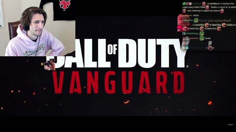 xQc had some negative words to say about Call of Duty: Vanguard&#039;s TTK (Image via xQc Reacts, YouTube)