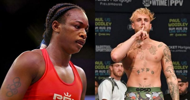 Claressa Shields (left) &amp; Jake Paul (right)