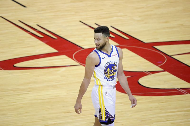 Stephen Curry in action during an NBA game.