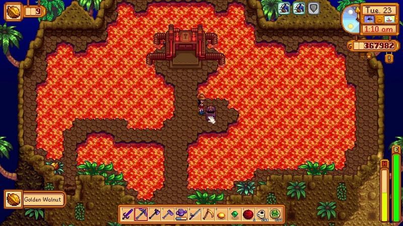 Volcano Dungeons in Stardew Valley (Image via YouTube/sudomelon)