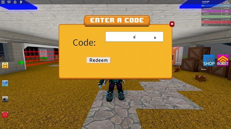 The code redemption window for Creatures Tycoon. (Image via Roblox Corporation)