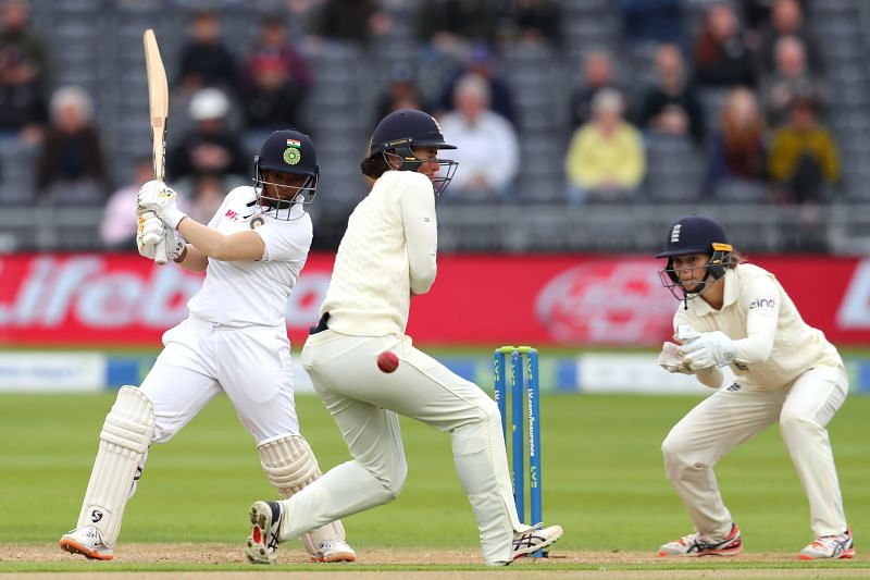 A Test between India Women and England Women ended in a draw earlier this year