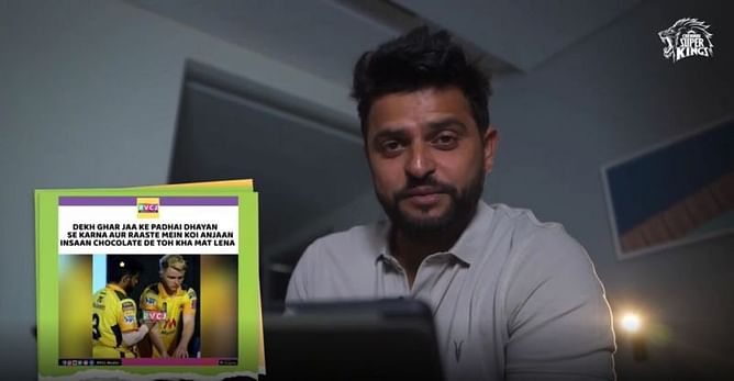 IPL 2021: [Watch] CSK batsman Suresh Raina scrolls through and reacts to memes about himself
