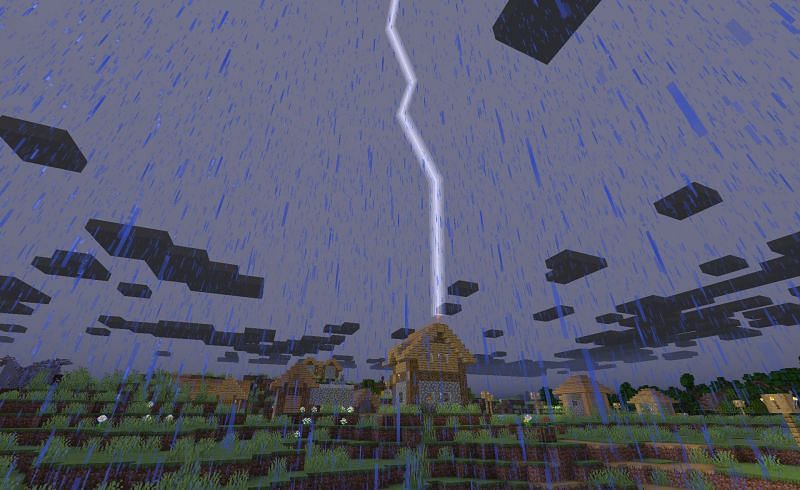 Intercepting a lightning strike (Image via fr-minecraft)