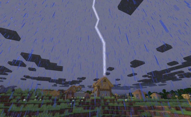 Intercepting a lightning strike (Image via fr-minecraft)