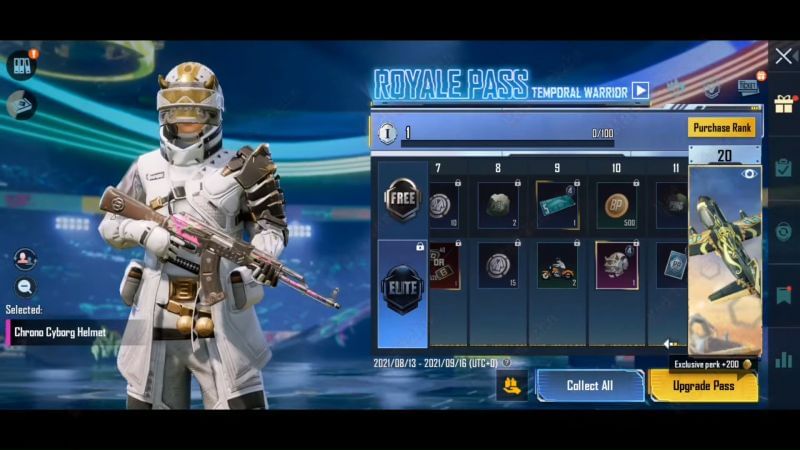 Chrono Cyborg Helmet is the reward at rank 10 (Image via YouTube/Mad Tamizha)