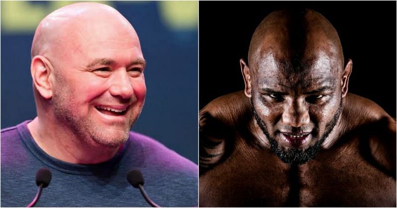 Dana White (left) and Yoel Romero (right)