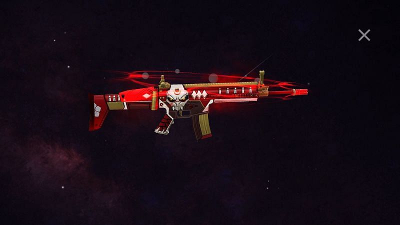 SCAR-Blood Moon skin can be obtained from the loot crate (Image via Free Fire)