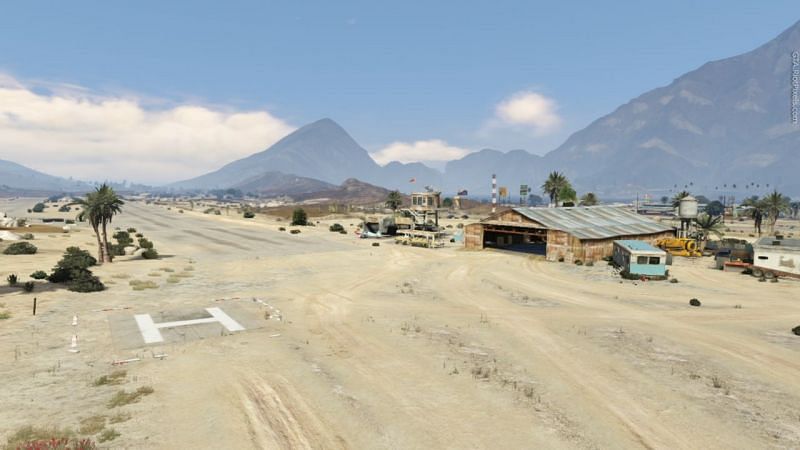 Sandy Shores Airfield in GTA 5 (Image via Rockstar Games)