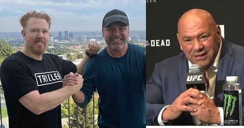 Ryan Kavanaugh (left) Oscar De La Hoya (Central), Dana White (right) [Images Courtesy: @ryankavanaughofficial on Instagram]