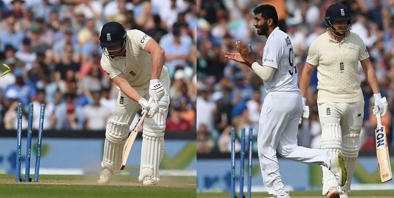 Jonny Bairstow was bowled by a superb yorker from Jasprit Bumrah. Pics: Getty Images