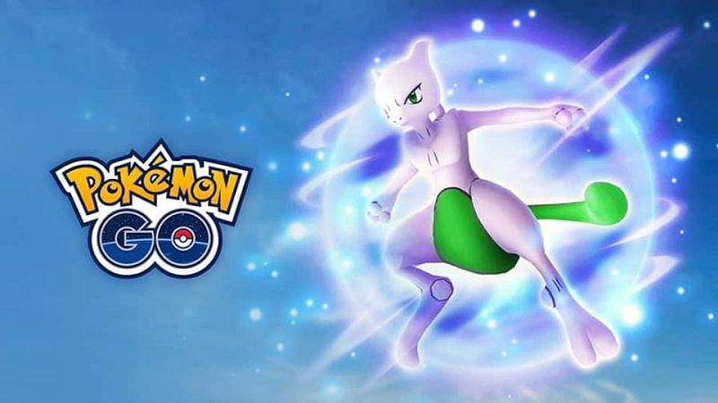 Shiny Mewtwo features a green tail (Image via Niantic)