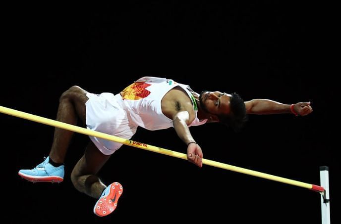 Indian high jumper Praveen Kumar wins a silver medal in the men&#039;s T44 high jump event