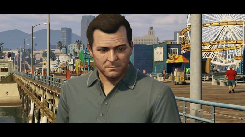 Michael De Santa is one of the three protagonists featured in GTA 5 alongside Trevor Philips and Franklin Clinton(Image via GTA 5)