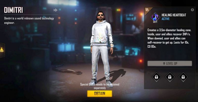 Dimitri can be purchased for 599 diamonds (Image via Free Fire)