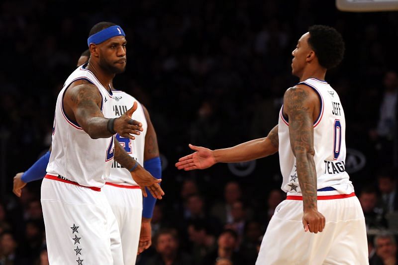 Lebron James in action during the NBA All-Star Game 2015