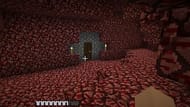A cobblestone base in the nether to stand out amongst the plethora of red blocks (Image via Reddit)