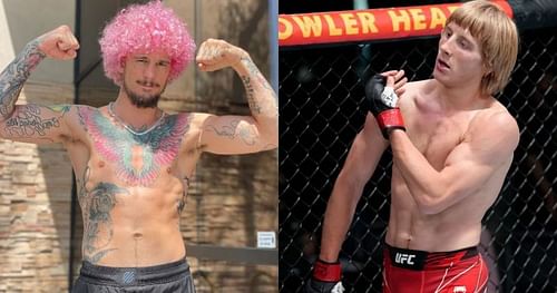 Sean O'Malley (left), Paddy Pimblett (right) [Image Courtesy: @ufceurope @paddythebaddyufc on Instagram]