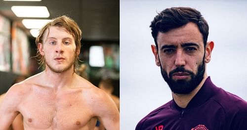 Paddy Pimblett (left), Bruno Fernandes (right) [Credits: @paddythebaddyufc, @brunofernandes.10 via Instagram]