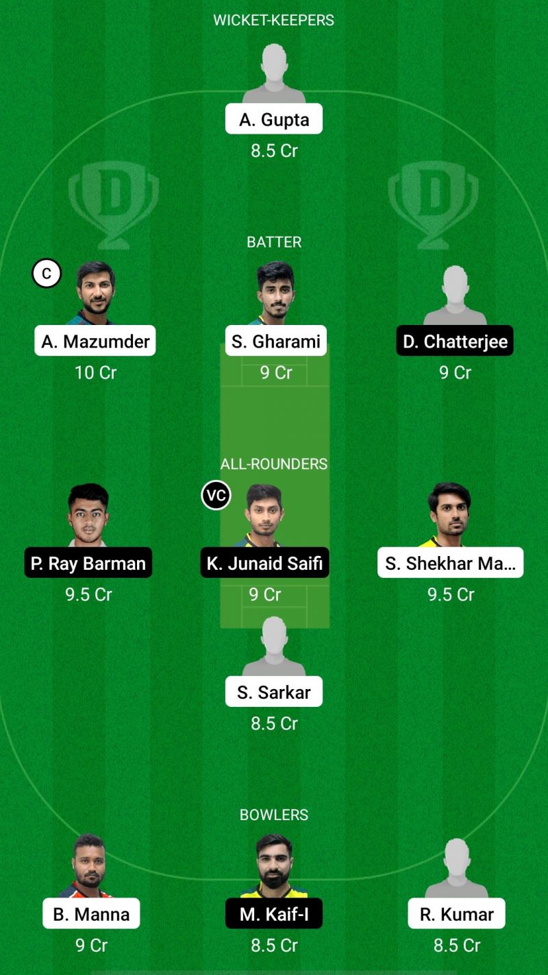 KW vs KB Dream11 Prediction - Bengal T20 Challenge