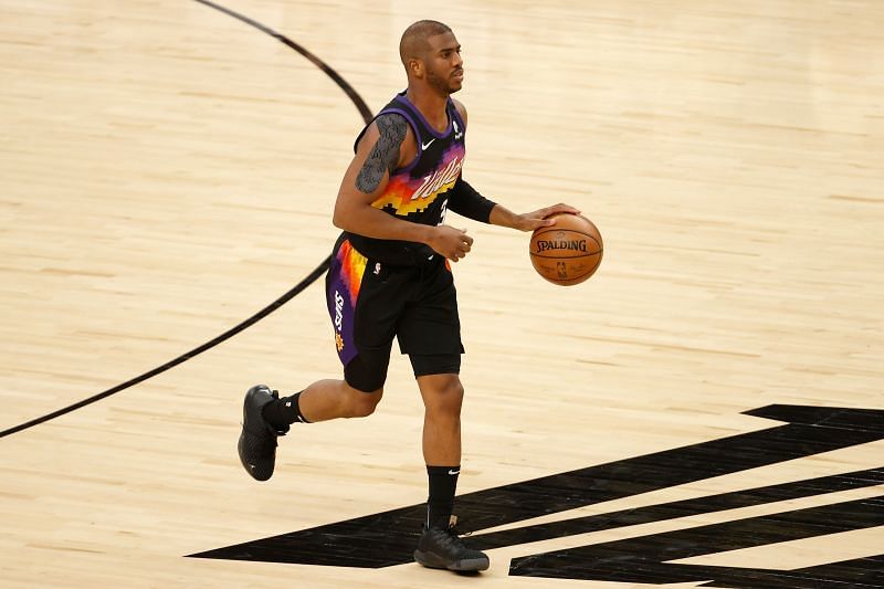 Chris Paul in action during an NBA Playoff game.