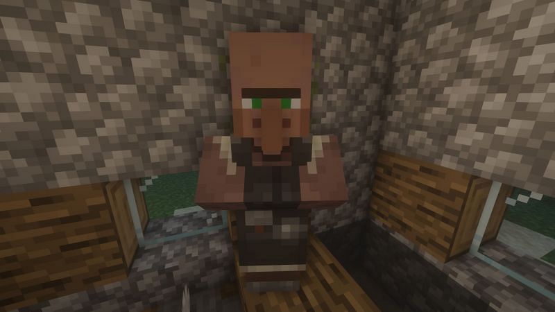 A stone mason in the game (Image via Minecraft)