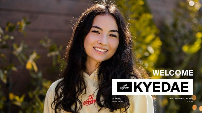 100 Thieves streamer Kyedae has apologized for her insensitive comments during Valorant Champions Tour watch party (Image via Twitter/100Thieves)