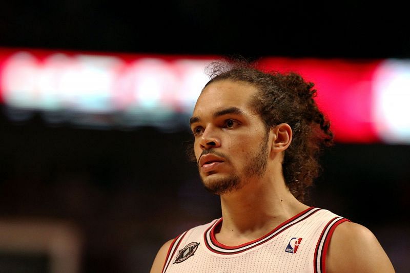 Joakim in the middle of the Miami Heat v Chicago Bulls - Game Two matchup