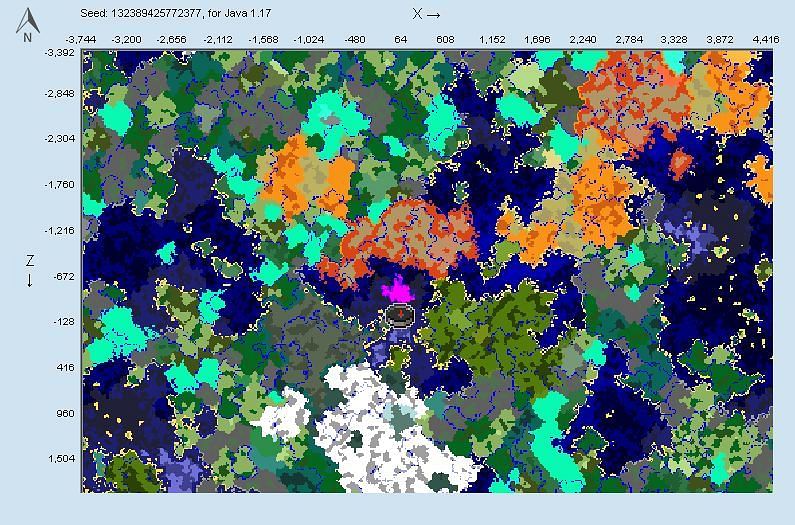 All biomes (Image via Seedmap)