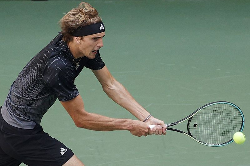 Alexander Zverev in action at the 2021 US Open