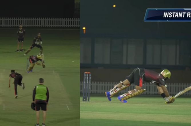 IPL 2021: [Watch] Dinesh Karthik loses balance and falls down after facing Kamlesh Nagarkoti's yorker in KKR practice session