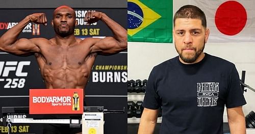 Kamaru Usman (left) and Nick Diaz (right; Image Credit: @nickdiaz209 on Instagram)