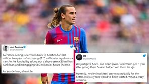 Twitter erupts as Antoine Griezmann leaves Barcelona to rejoin Atletico Madrid