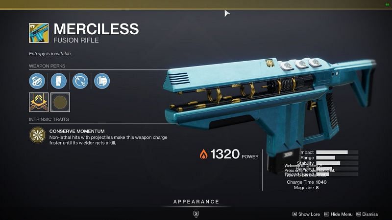 Merciless exotic fusion rifle (Image via Bungie)