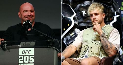 Dana White (left) and Jake Paul (right)