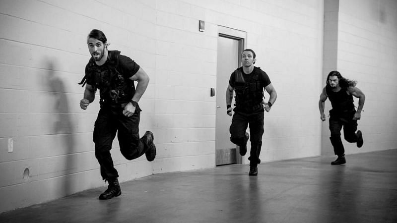 Seth Rollins, Dean Ambrose, and Roman Reigns