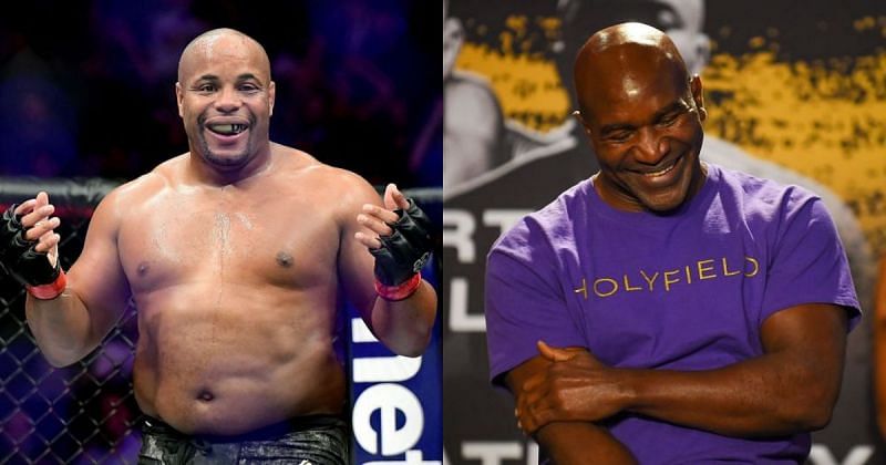 Daniel Cormier (left) &amp; Evander Holyfield (right)