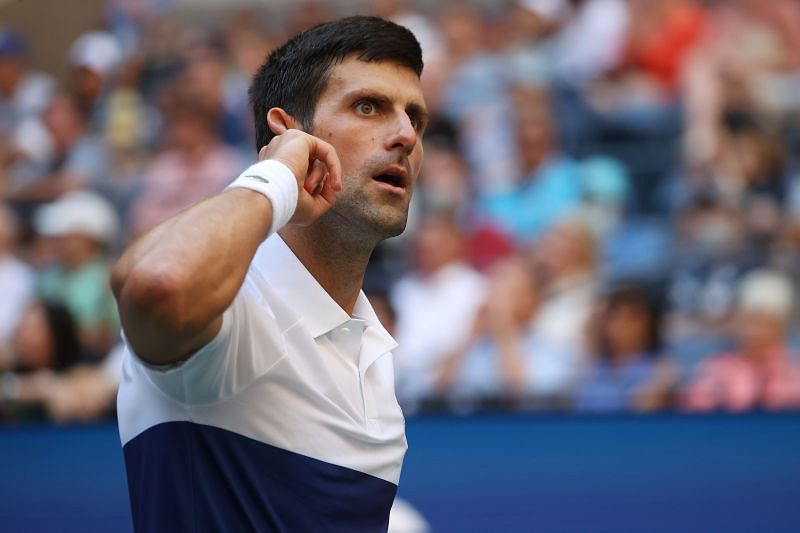 Novak Djokovic during his match against Kei Nishikori