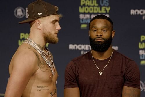 Jake Paul asked Tyron Woodley to accept his tattoo bet for a potential rematch with him