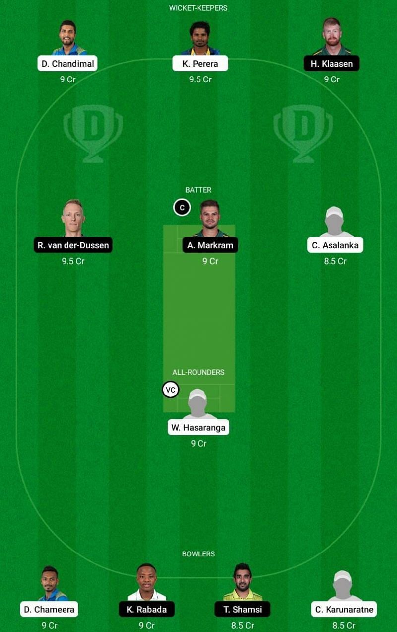 SL vs SA Dream11 Fantasy Tip #1