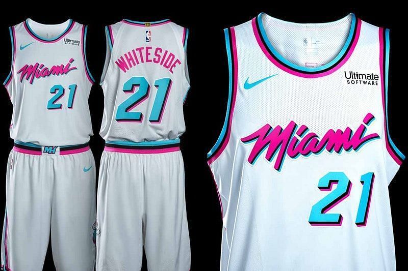 Hassan Whiteside Miami Nights Miami Vice Miami Heat Jersey