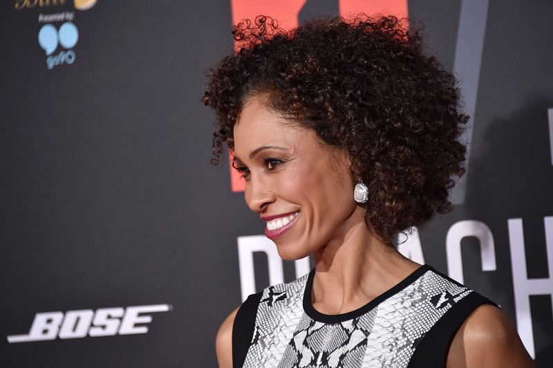 Sage Steele attends a sports event