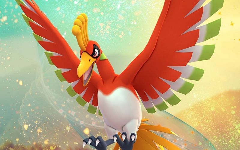 Ho-oh rests in the Tin Tower in the Johto region (Image via Niantic)