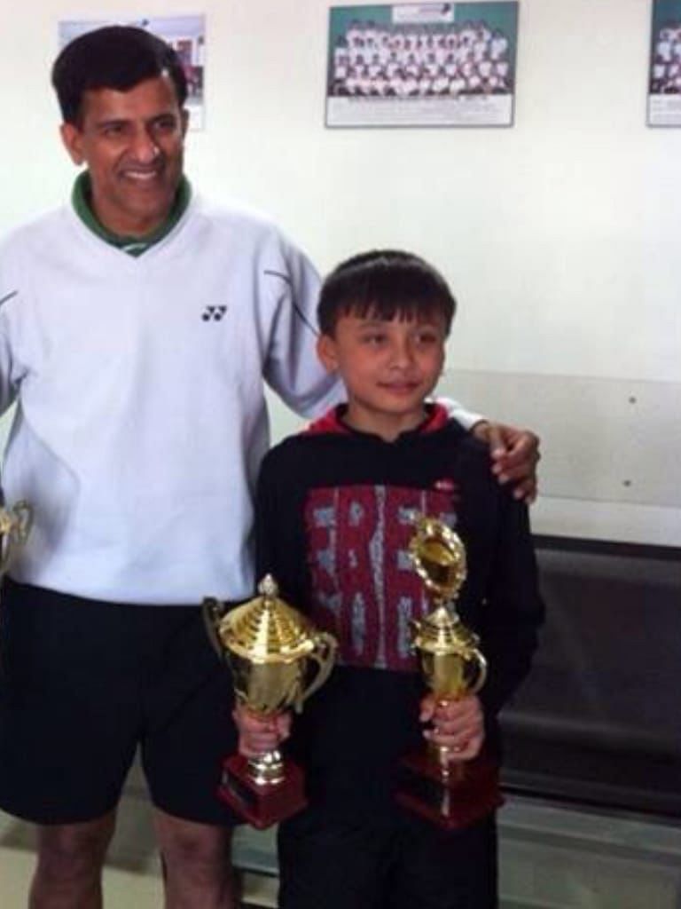 Maisnam Meiraba has been playing under coach Vimal Kumar (L) since his sub-junior days
