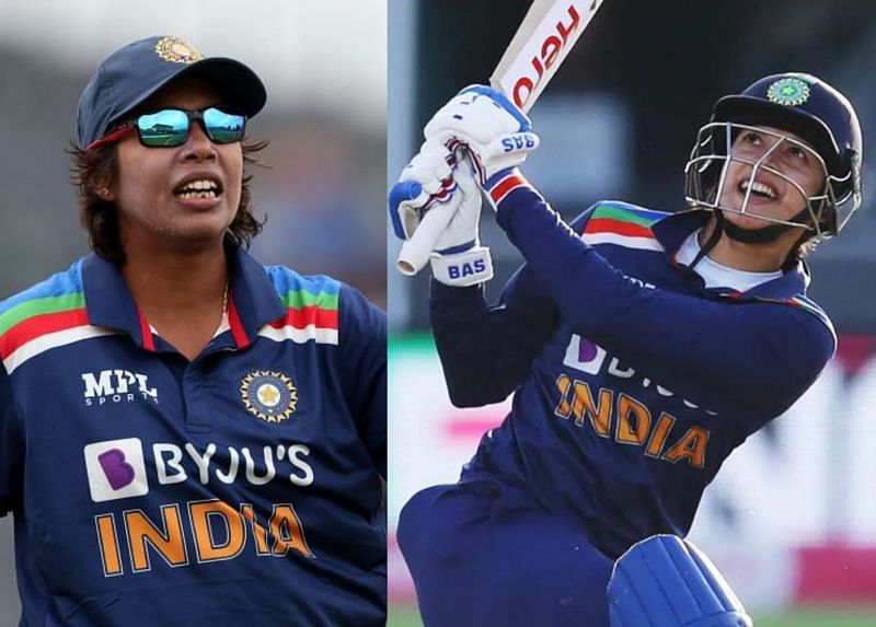 Jhulan Goswami (l) and Smriti Mandhana(r)