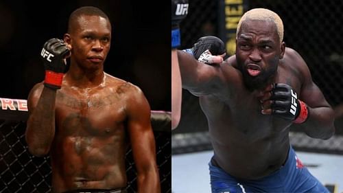 Israel Adesanya (left), Derek Brunson (right)