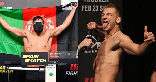 Nasrat Haqparast (left), Dan Hooker (right), [Images Courtesy: @nasrat_mma. @danhangman on Instagram]